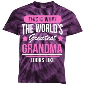 This Is What The Worlds Greatest Grandma Looks Like Kids Tie-Dye T-Shirt