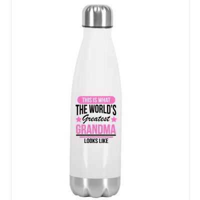 This Is What The Worlds Greatest Grandma Looks Like Stainless Steel Insulated Water Bottle