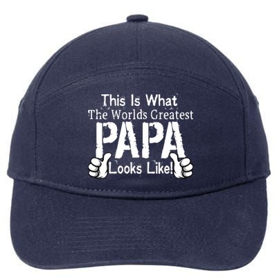 This Is What The World's Greatest Papa Looks Like 7-Panel Snapback Hat