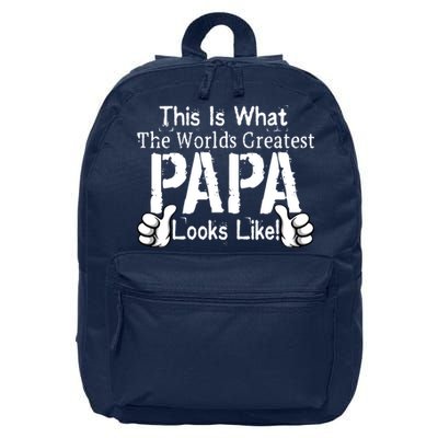 This Is What The World's Greatest Papa Looks Like 16 in Basic Backpack
