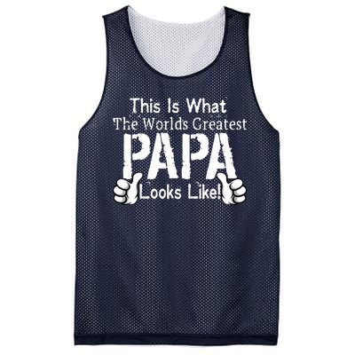 This Is What The World's Greatest Papa Looks Like Mesh Reversible Basketball Jersey Tank