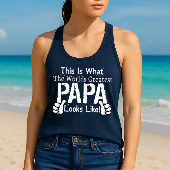 This Is What The World's Greatest Papa Looks Like Womens Tank Top