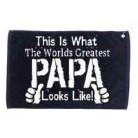 This Is What The World's Greatest Papa Looks Like Grommeted Golf Towel