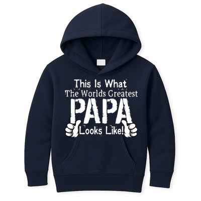 This Is What The World's Greatest Papa Looks Like Kids Hoodie