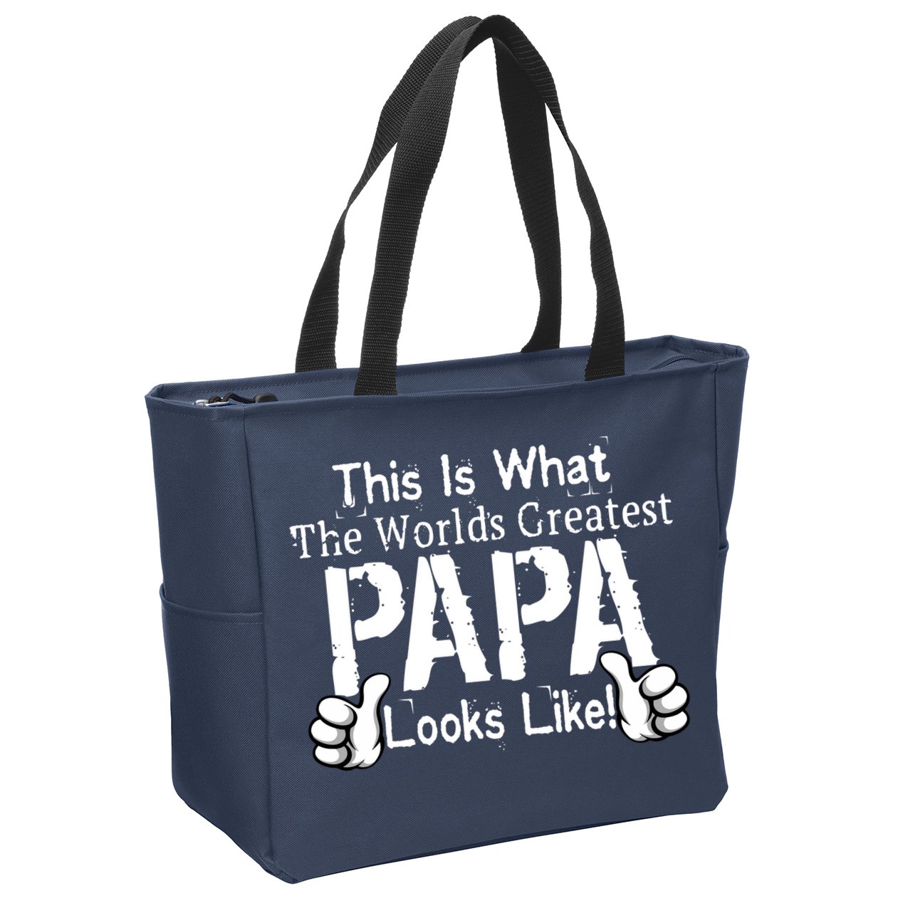 This Is What The World's Greatest Papa Looks Like Zip Tote Bag