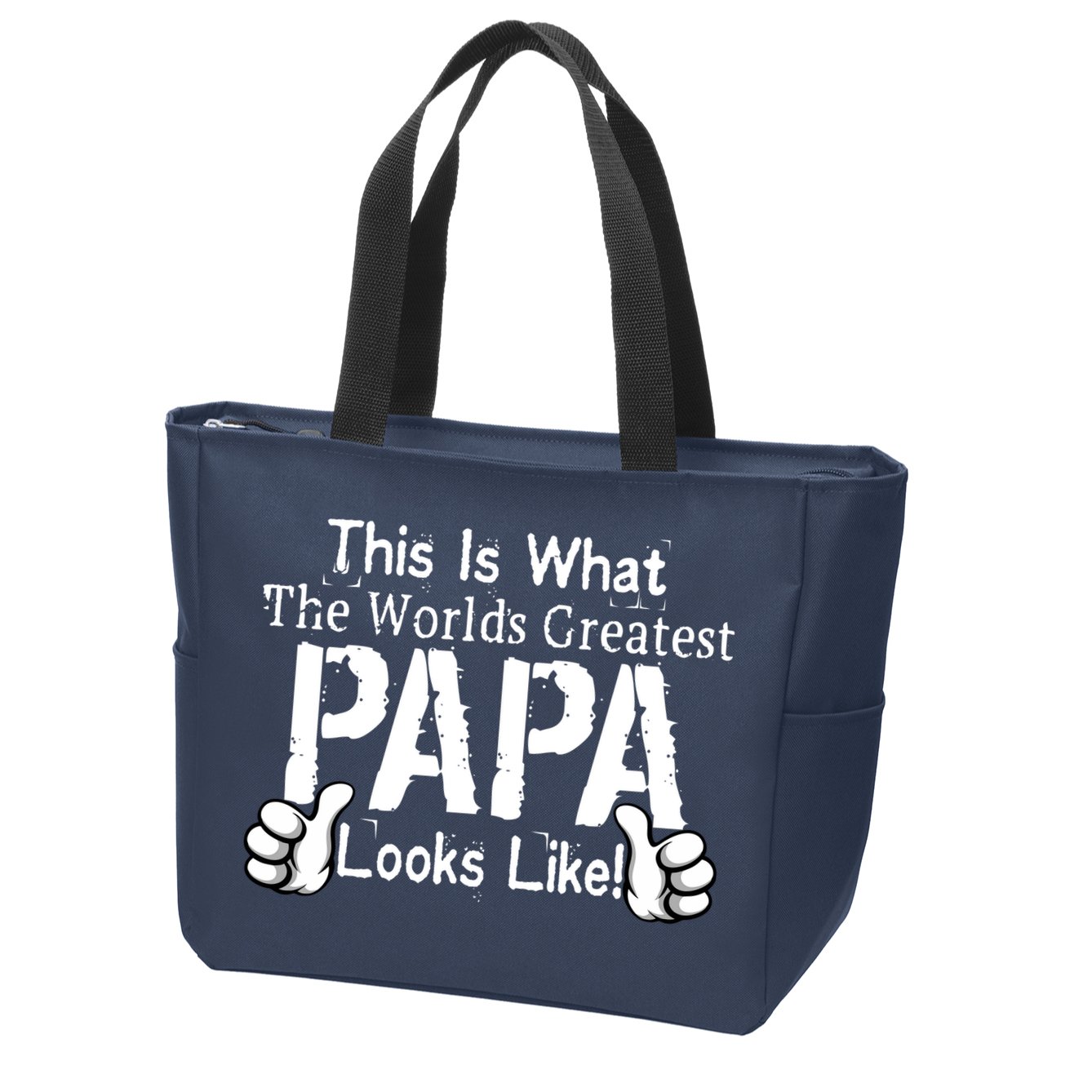 This Is What The World's Greatest Papa Looks Like Zip Tote Bag