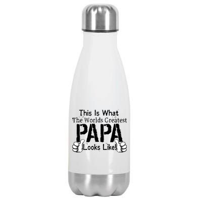 This Is What The World's Greatest Papa Looks Like Stainless Steel Insulated Water Bottle