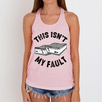 This Isn't My Fault Funny Geology Women's Knotted Racerback Tank