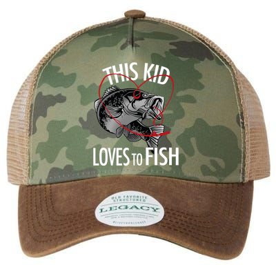 This Kid Loves To Fish Legacy Tie Dye Trucker Hat