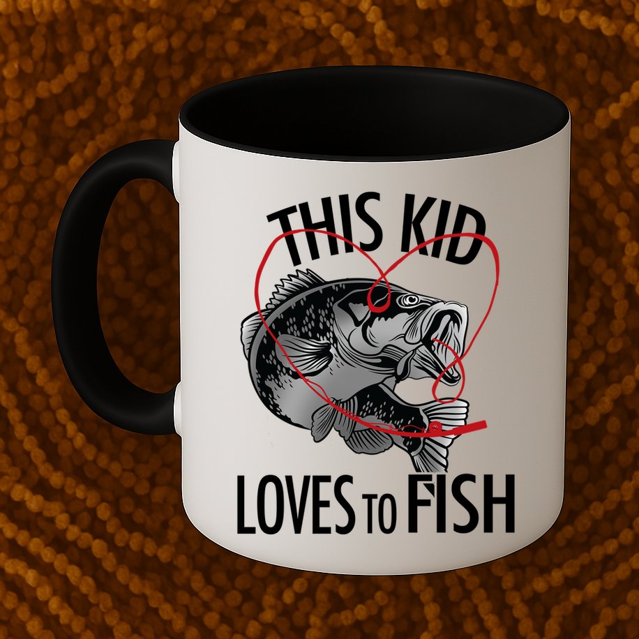 This Kid Loves To Fish Mug