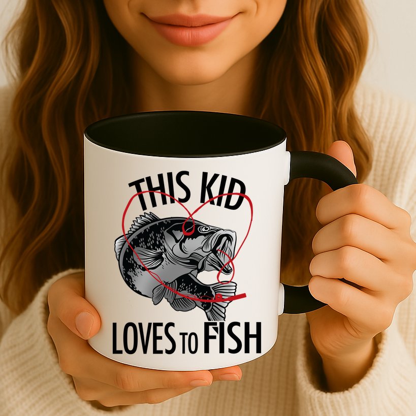 This Kid Loves To Fish Mug