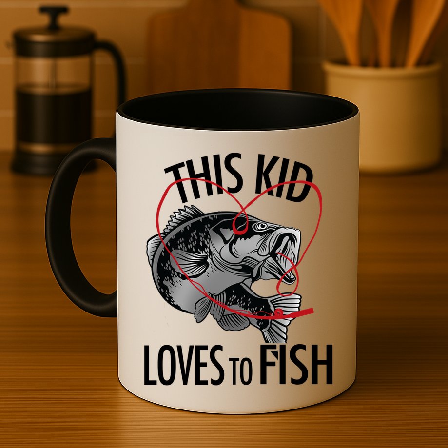 This Kid Loves To Fish Mug