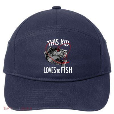 This Kid Loves To Fish 7-Panel Snapback Hat