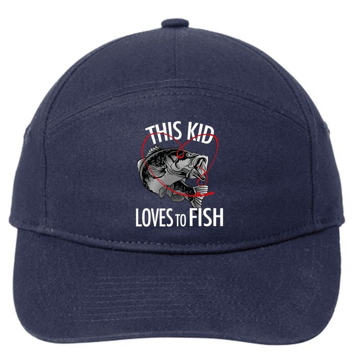 This Kid Loves To Fish 7-Panel Snapback Hat