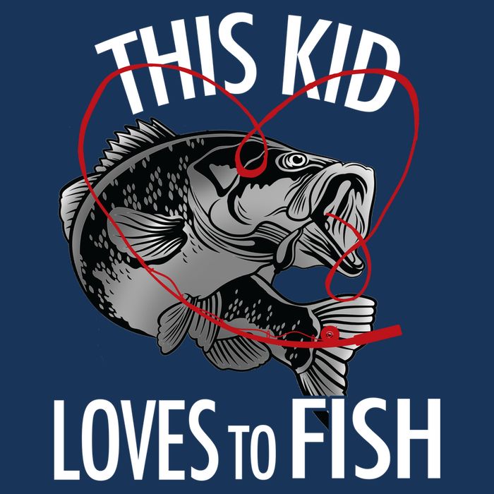 This Kid Loves To Fish 7-Panel Snapback Hat