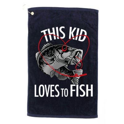 This Kid Loves To Fish Golf Towel