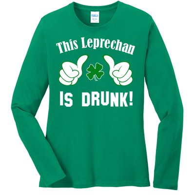 This Leprechaun Is Drunk Ladies Long Sleeve Shirt