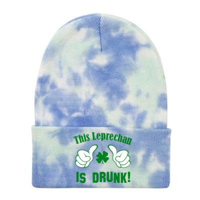 This Leprechaun Is Drunk Tie Dye 12in Knit Beanie