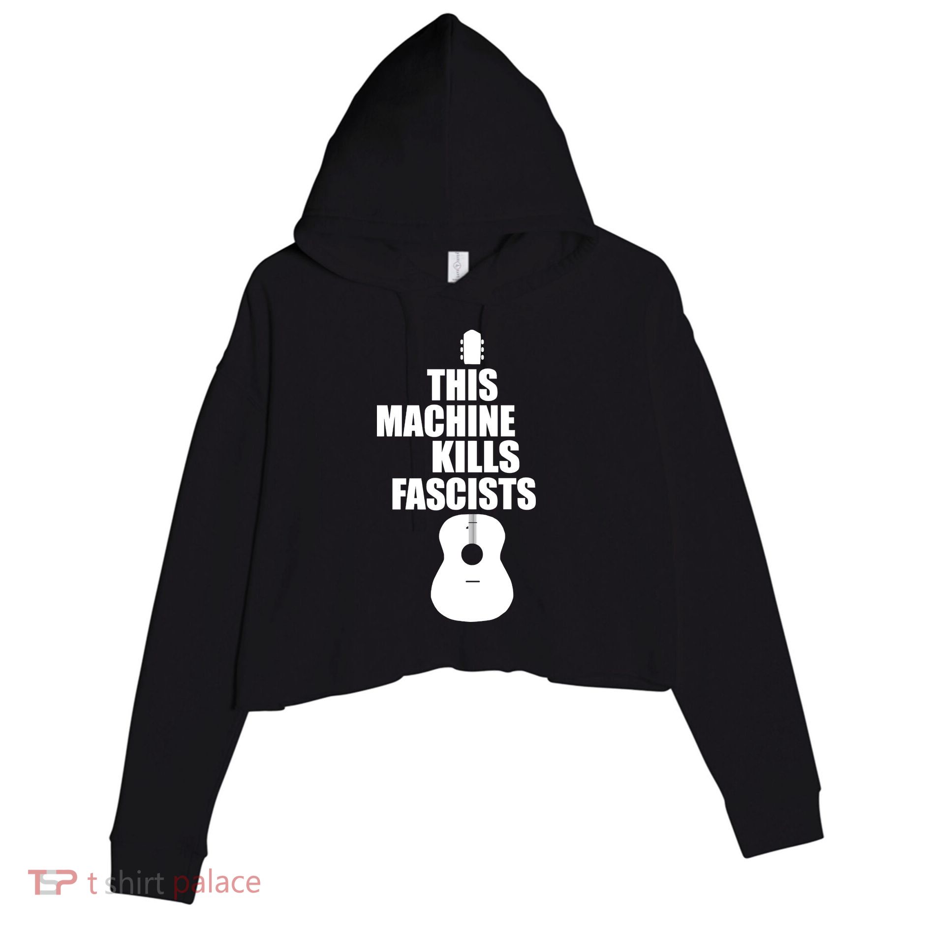 This Machine Kills Facists Crop Fleece Hoodie