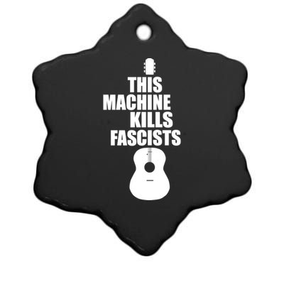 This Machine Kills Facists Ceramic Star Ornament