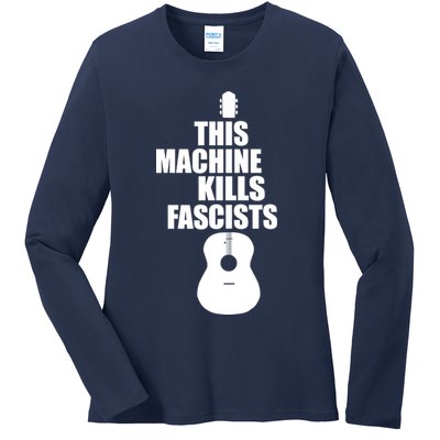 This Machine Kills Facists Ladies Long Sleeve Shirt