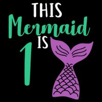 This Mermaid Is 1 Years Old Birthday Cooling Performance Crew T-Shirt