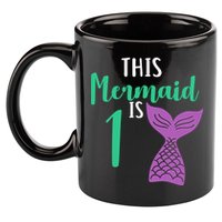 This Mermaid Is 1 Years Old Birthday 11oz C Handle Ceramic Mug