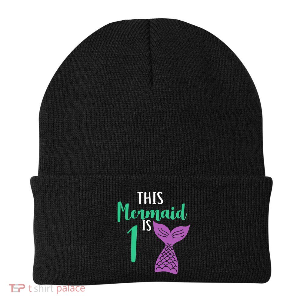 This Mermaid Is 1 Years Old Birthday Beanie
