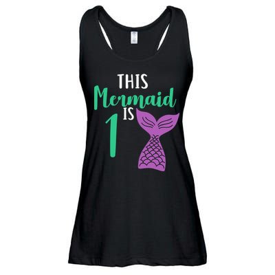 This Mermaid Is 1 Years Old Birthday Ladies Essential Flowy Tank