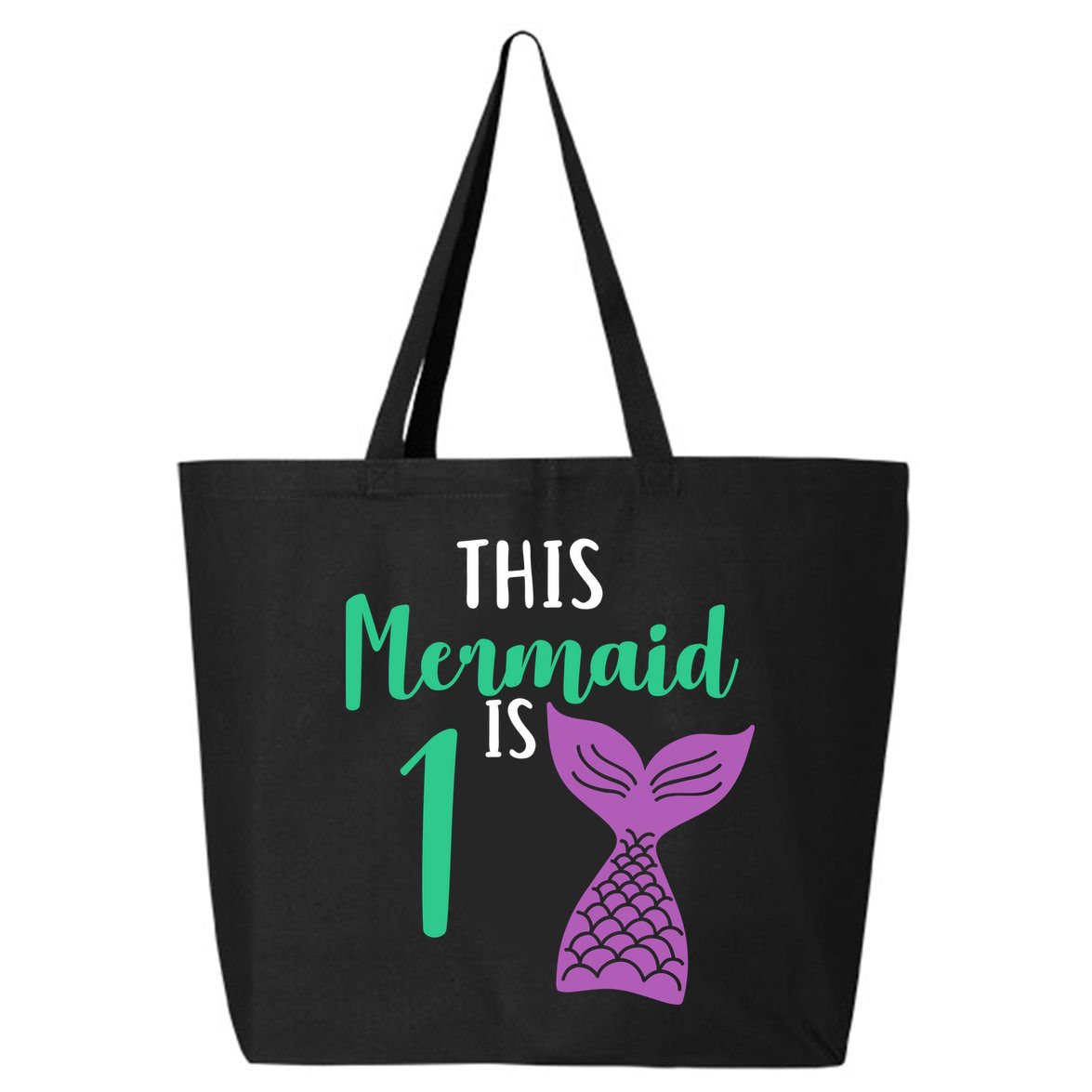 This Mermaid Is 1 Years Old Birthday 25L Jumbo Tote