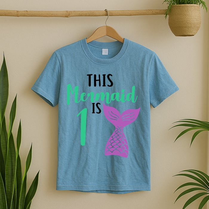 This Mermaid Is 1 Years Old Birthday T-Shirt