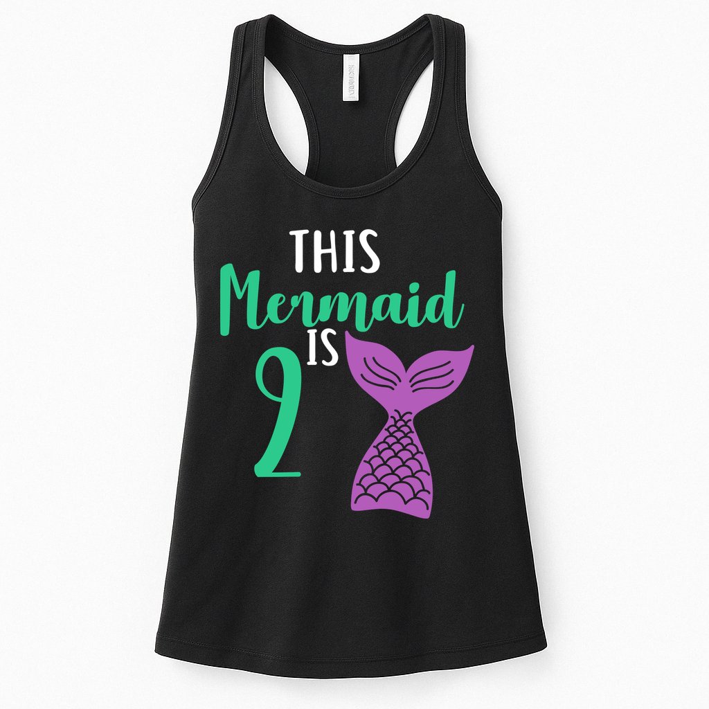 This Mermaid Is 2 Years Old Birthday Womens Tank Top