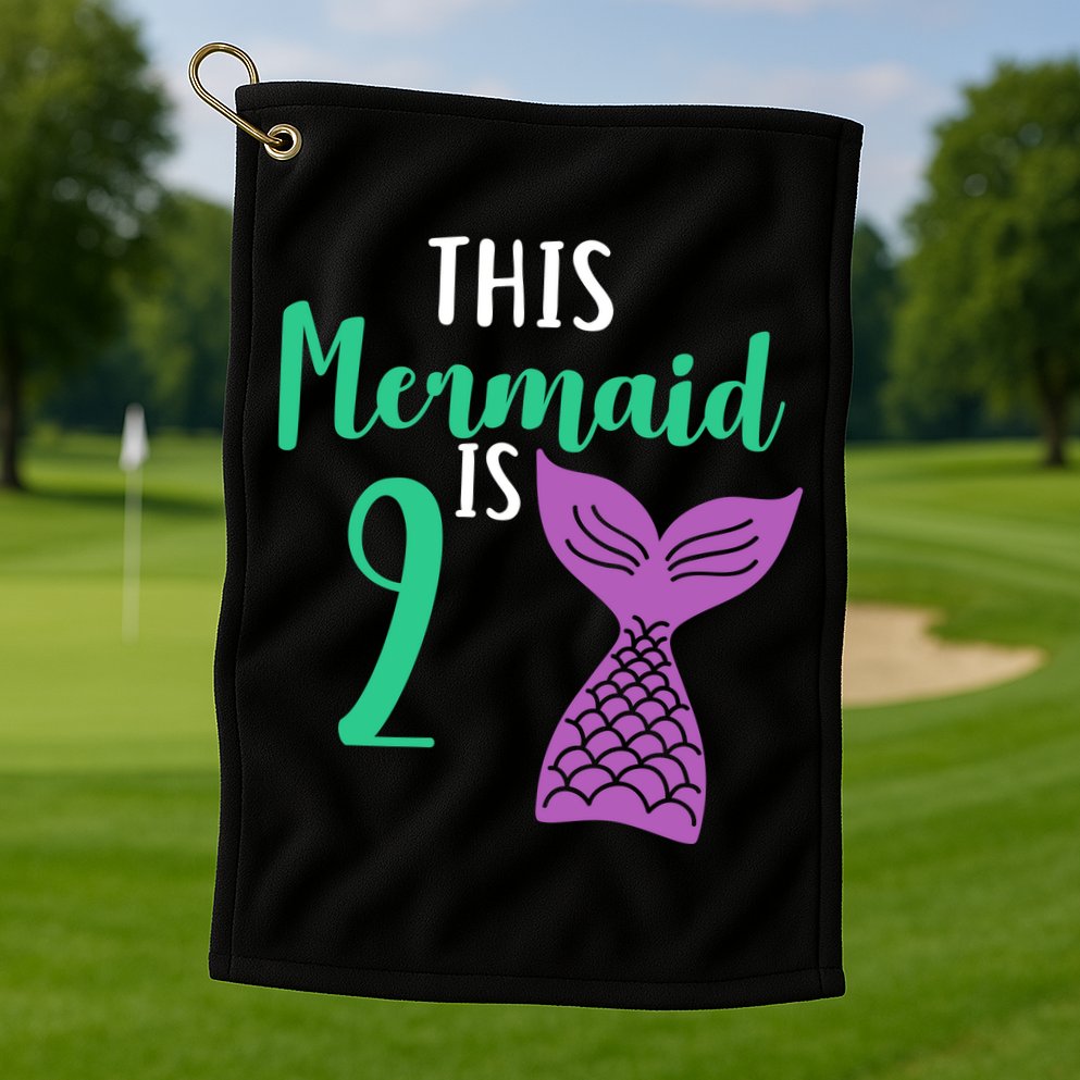 This Mermaid Is 2 Years Old Birthday Golf Towel