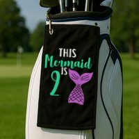 This Mermaid Is 2 Years Old Birthday Golf Towel