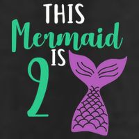 This Mermaid Is 2 Years Old Birthday Golf Towel