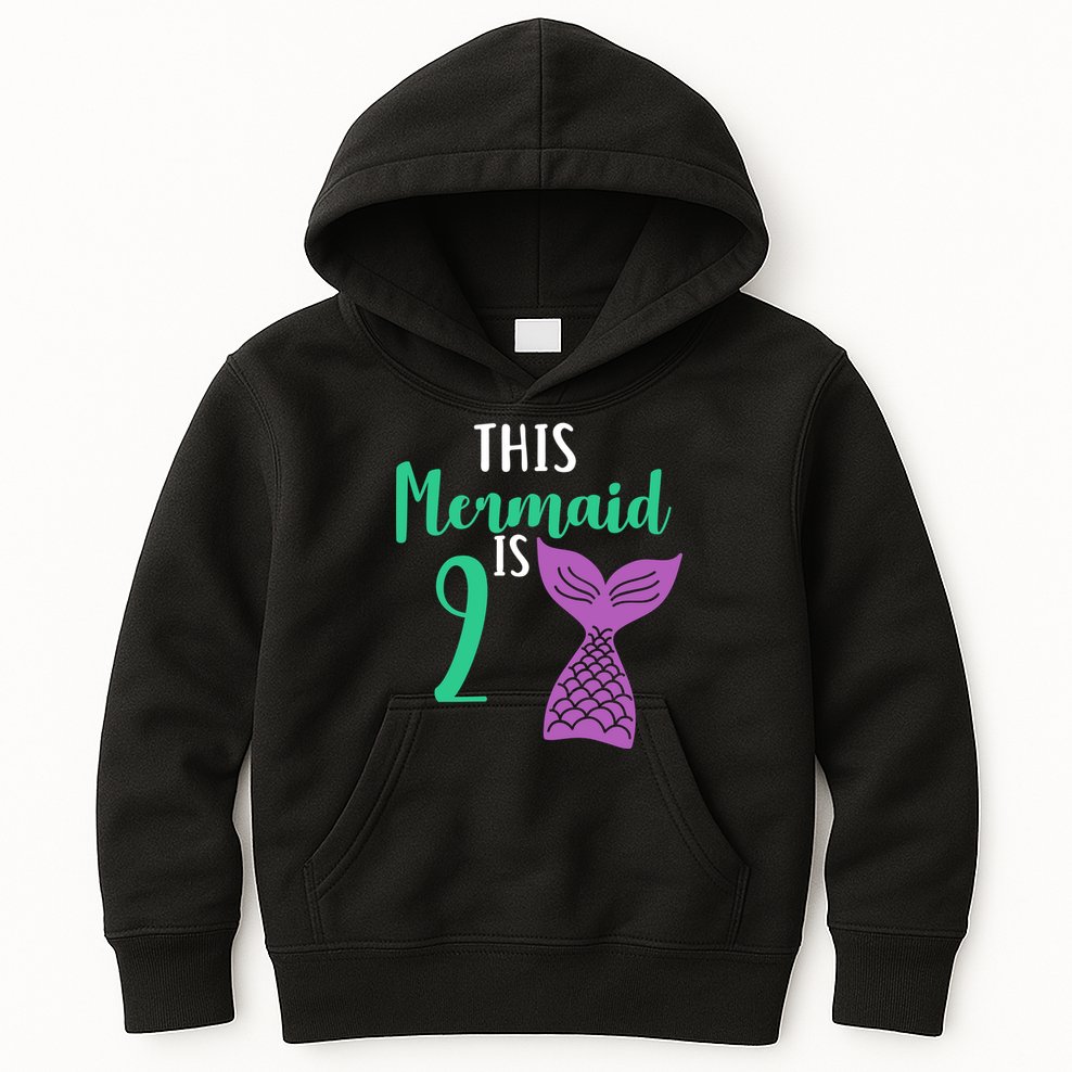 This Mermaid Is 2 Years Old Birthday Kids Hoodie