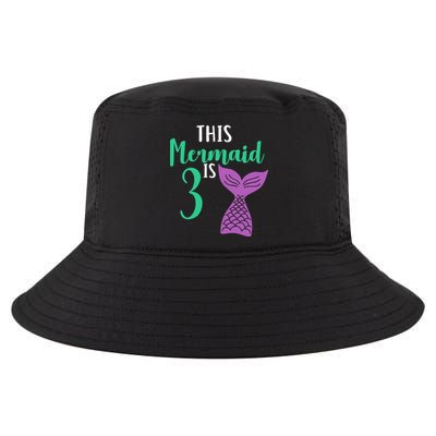 This Mermaid Is 3 Years Old Birthday Cool Comfort Performance Bucket Hat