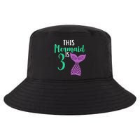 This Mermaid Is 3 Years Old Birthday Cool Comfort Performance Bucket Hat