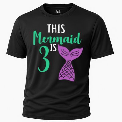 This Mermaid Is 3 Years Old Birthday Performance Shirt