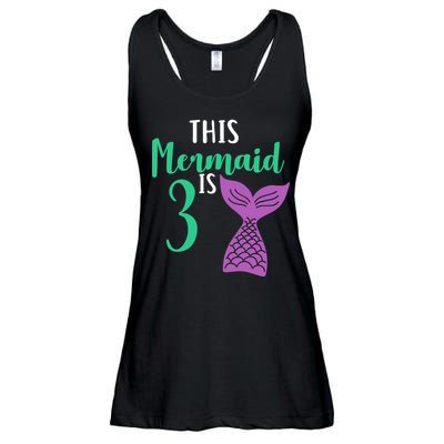 This Mermaid Is 3 Years Old Birthday Ladies Essential Flowy Tank