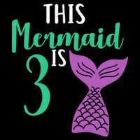 This Mermaid Is 3 Years Old Birthday Cooling Performance Long Sleeve Crew