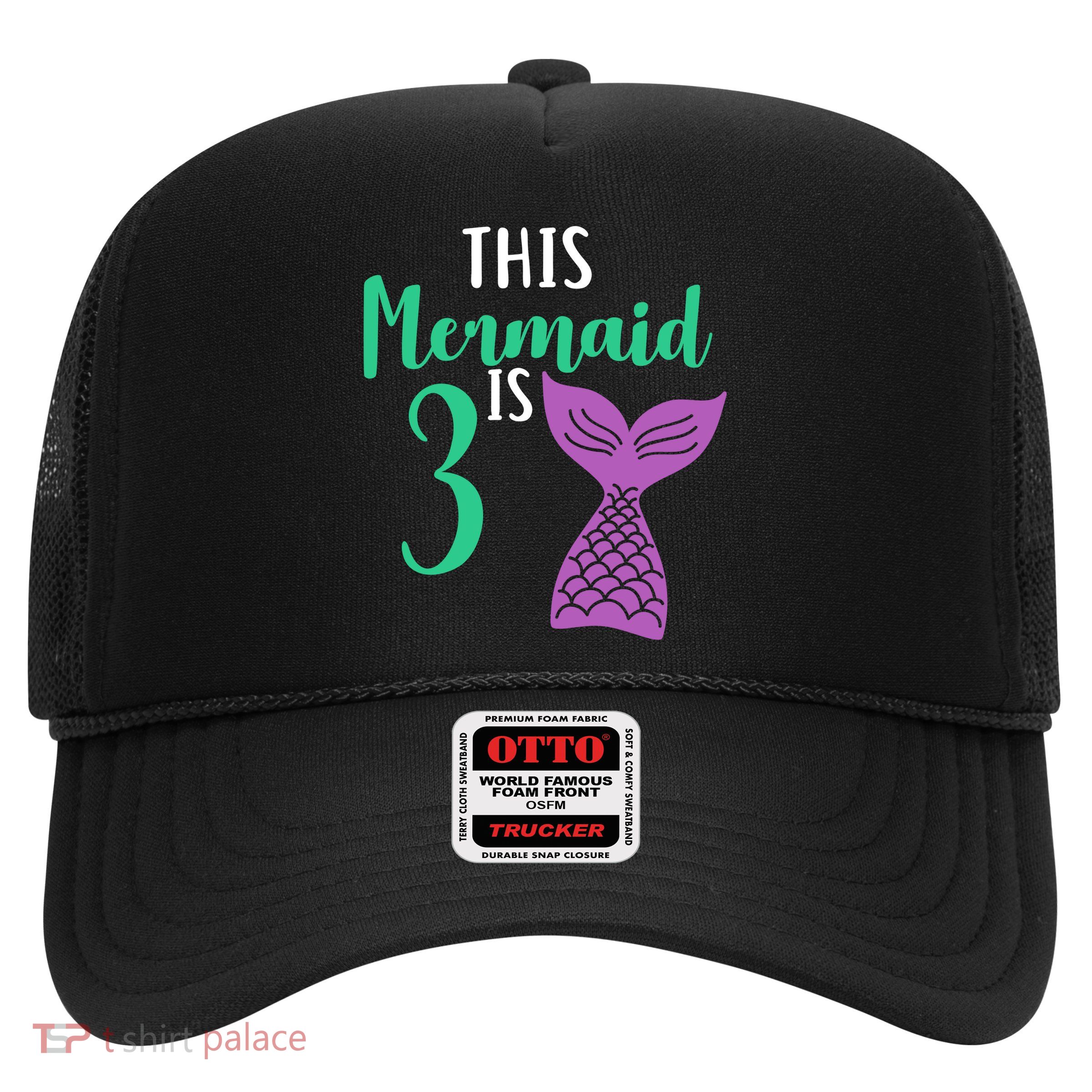This Mermaid Is 3 Years Old Birthday Trucker Hat