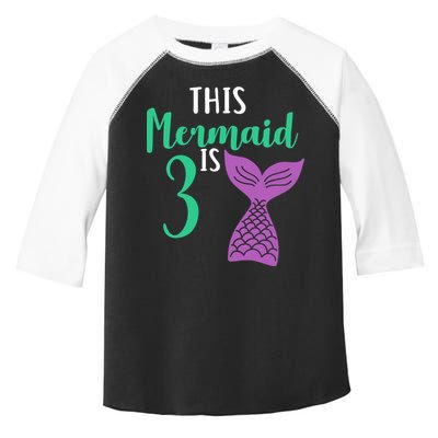 This Mermaid Is 3 Years Old Birthday Toddler Fine Jersey T-Shirt