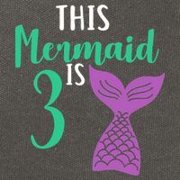 This Mermaid Is 3 Years Old Birthday Cotton Canvas Backpack