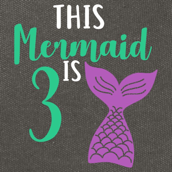This Mermaid Is 3 Years Old Birthday Cotton Canvas Backpack