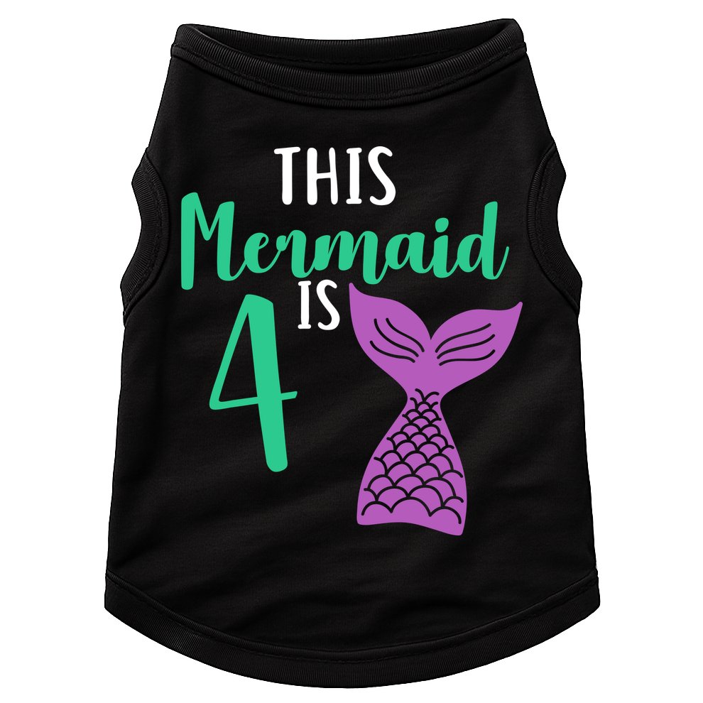This Mermaid Is 4 Years Old Birthday Doggie Tank