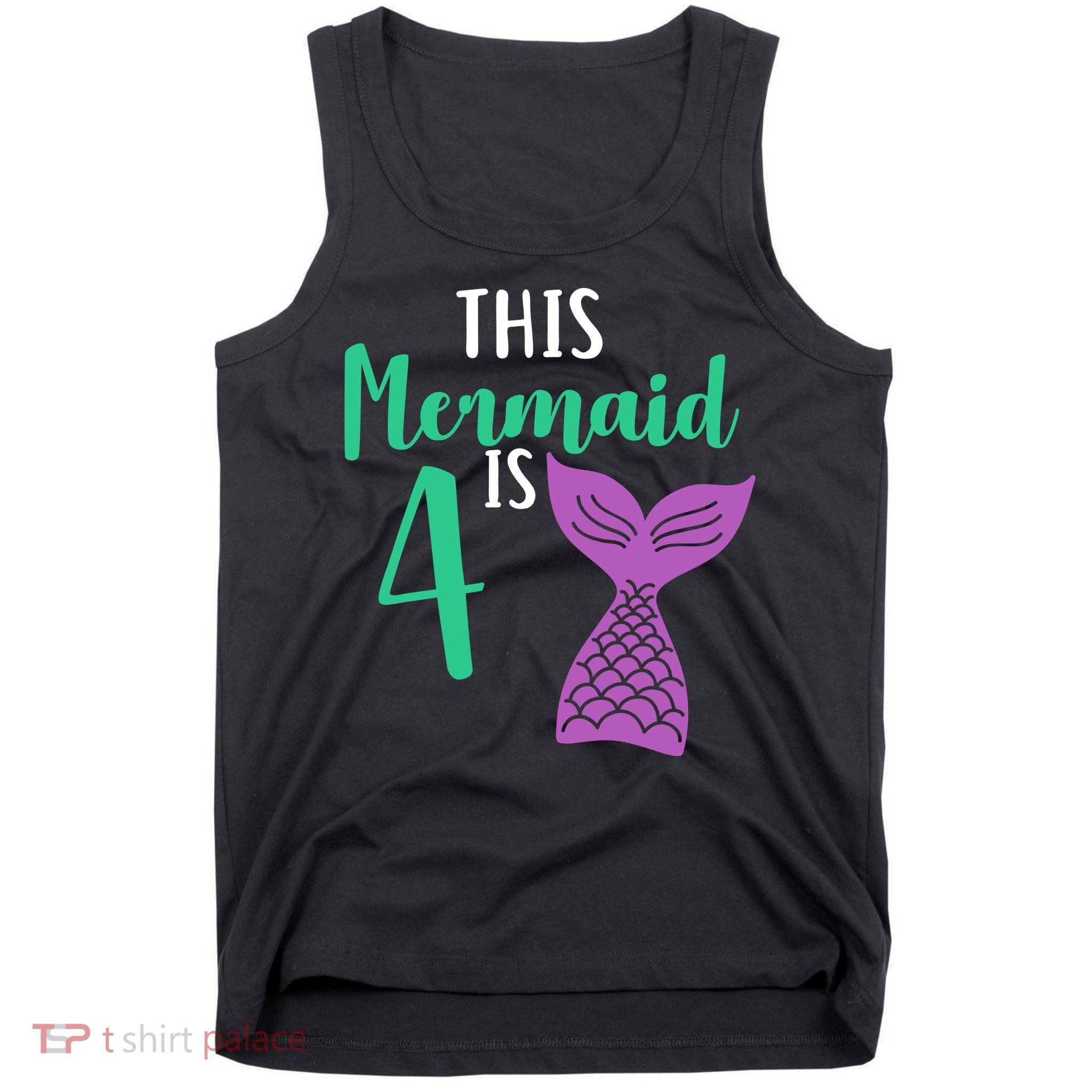 This Mermaid Is 4 Years Old Birthday Tank Top