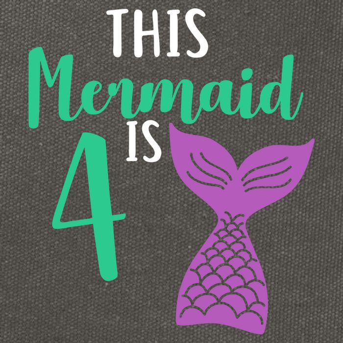 This Mermaid Is 4 Years Old Birthday Cotton Canvas Backpack