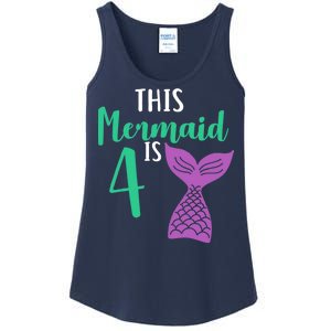 This Mermaid Is 4 Years Old Birthday Ladies Essential Tank