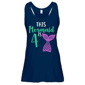 This Mermaid Is 4 Years Old Birthday Ladies Essential Flowy Tank